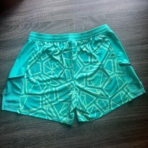 Pre-loved adidas Teal Geometric Women's Athletic Shorts